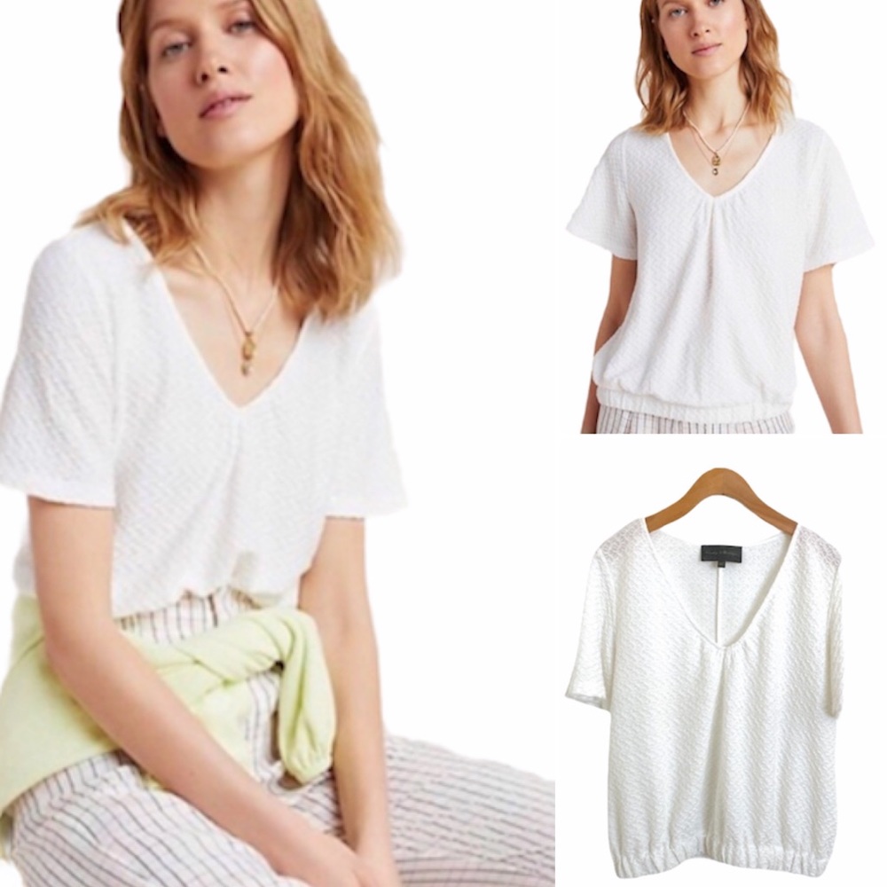 ANTHROPOLOGIE Sunday in Brooklyn Sidonie Vneck Top